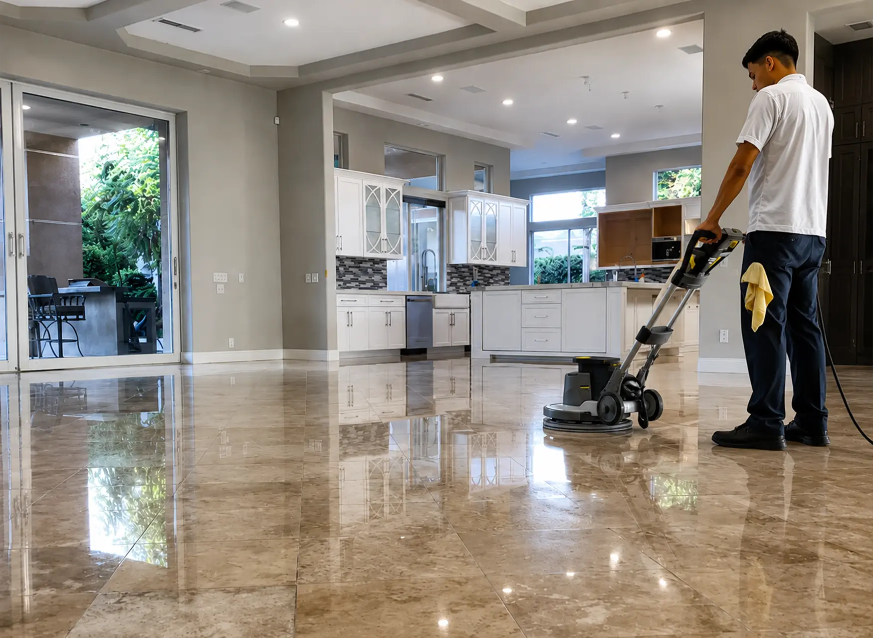 Marble polishing with Kärcher BDS